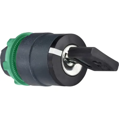 Schneider Electric Schlüsselschalter | ZB5AG6 | 2 Positionen | Kunststoff schwarz | IP66/IP69K | Ø22mm | Ronis 455
