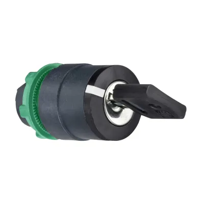 Schneider Electric Schlüsselschalter | ZB5AG6 | 2 Positionen | Kunststoff schwarz | IP66/IP69K | Ø22mm | Ronis 455