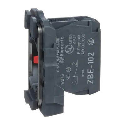 Schneider Electric Hilfsschalterblock ZB5AZ102 | 1 Öffner | Schraubanschluss | Harmony XB5 | Kunststoff | 22mm