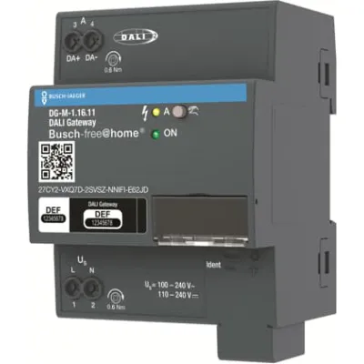 Busch-Jaeger DALI Gateway DG-M-1.16.11 | Schnittstelle free@home | 1 DALI Ausgang | REG | 230V | LED | IP20 | grau