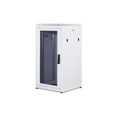 DIGITUS Netzwerkschrank DN-19 22U-6/6-1 | 19 Zoll 22HE | 1164x600x600 mm | Glastür | Stahl | 1200 kg | IP20