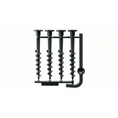 Schrauben für Indego Ladestation (schwarz, 4 Stück)