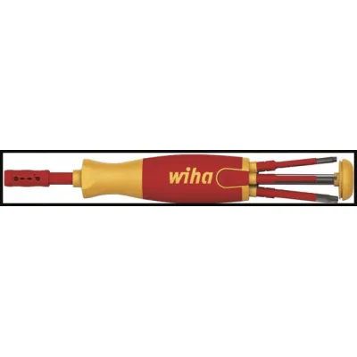 Wiha Schraubendreher Set LiftUp electric 41157 | Bit Magazin | 6-tlg. | TORX slimBits | isoliert | Elektriker | schwarz