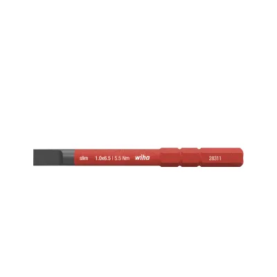 Wiha Schlitz Schraubendreher SoftFinish electric 2831-10 | 6,5 x 75 mm | VDE isoliert bis 1000V | Chrom-Vanadium Stahl