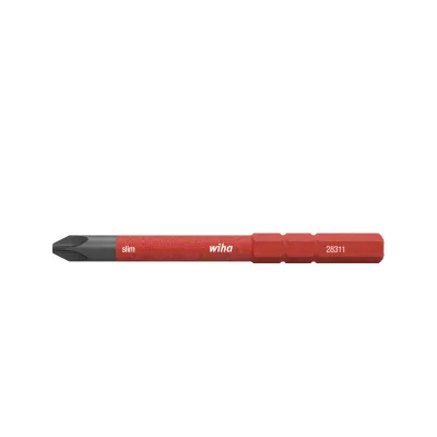 Wiha Bit 2831-11 34584 | PH2 x 75 mm | slimBit electric | Kreuzschlitz | VDE isoliert | Chrom-Vanadium Stahl