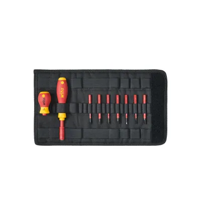 Wiha Schraubendreherset 9-tlg 2831T902 | SlimVario Starter Set | isoliert 1000V | Schlitz, Pozidriv | mit Tasche
