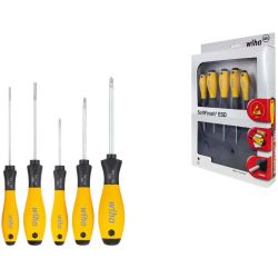 Schraubendreher-Set SoftFinish ESD, 5-teilig (gelb/schwarz)