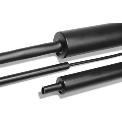 HellermannTyton Schrumpfschlauch MU47-12/3-1000-BK | 4:1 | mittelwandig | 12-3 mm | Polyolefin | halogenfrei | 1 m