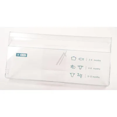 Schubladenblende für Kühlschrank Bosch Siemens 11068144 für Gemüsefach, durchsic