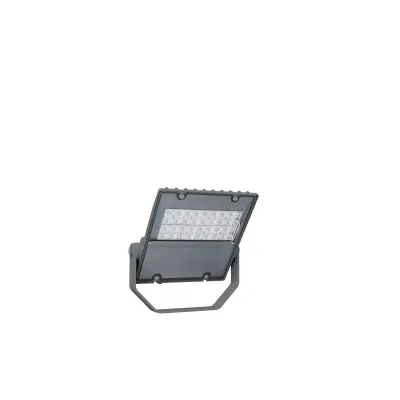 SCHUCH LED-Fluter 7600 L50A VARIO FOCO 35W | 4000K | 5000lm | IP66 IK09 | Wand/Decke | Alu grau | Lichtstrom einstellbar