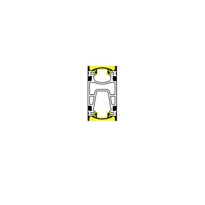 Schuch Abdeckleiste TRSA 2 | 902650006 | Tragschienensystem | 2m Länge | Kunststoff | grau