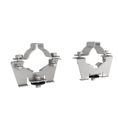 SCHUCH Rohrschelle 183 RO 112 A P | Befestigungssatz | mit Abstützung | Edelstahl | 1 1/2 Zoll | 99x30mm | Paar