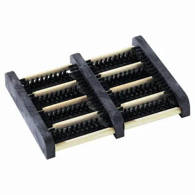 Siena Garden Schuhreiniger COUNTRY 735372 | grober Schmutz | seitliche Bürsten | Holz & Polypropylen | 34x27 cm