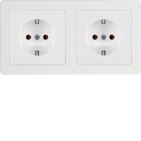 SCHUKO-Steckdose Q.1 polw polarws., samt
