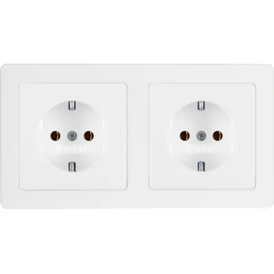 SCHUKO-Steckdose Q.1 polw polarws., samt