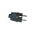 Bild: Schuko-Stecker Vollgummi Schutzkontaktstecker schwarz