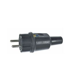 Schukostecker Vollgummi für Leitungen bis H 07 RN-F 3x1,5mm²