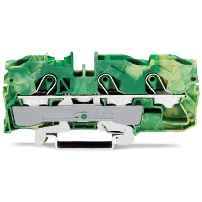 WAGO Schutzleiterklemme 3-Leiter 2010-1307 | Hutschiene TH35 | Push-in CAGE CLAMP | 0,5-16 mm² | grün/gelb