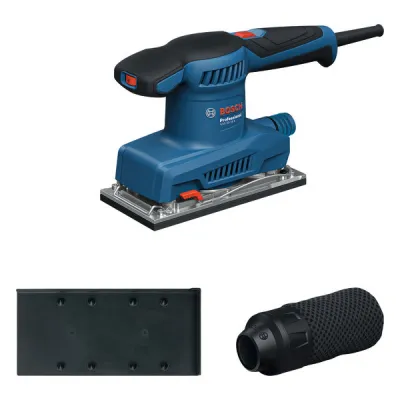Bosch Schwingschleifer GSS 20-18 A 0601070101 | 200W | 183x90mm | 1,6kg | vibrationsarm | Profi-Elektrogerät | blau
