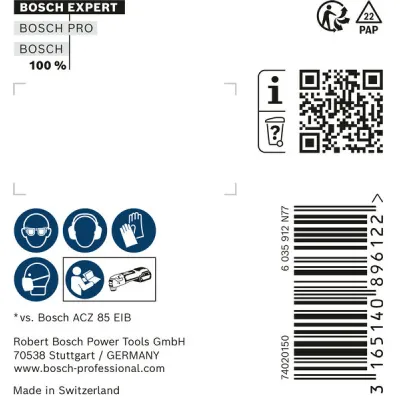 Bosch Segmentsägeblatt 2608664207 | EXPERT MultiMaterial ACZ105ET | Ø 105mm | Carbide | für Stein & Kunststoff | 5 Stück