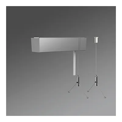 Regiolux Seilabhängung SAYE-PS 91210023135 | Pendelset für LED Lichtband | 160mm Y-Seilpendel Metall transparent