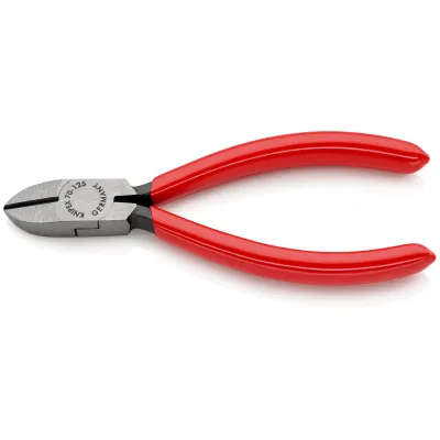 KNIPEX Seitenschneider 70 01 125 | 125 mm Präzisionsschneider | schlanke Kopfform | Kunststoffgriff Rot