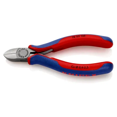 KNIPEX Seitenschneider 76 22 125 | Elektromechaniker-Zange 125 mm | induktiv gehärtet | Vanadin-Stahl | mehrfarbig