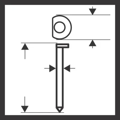 BOSCH Senkkopf-Stifte SK64-34 38NR 2608200525 | 1,8mm x 38mm | 34° | Edelstahl | 4000 Stück | Tackerklammer für Holz