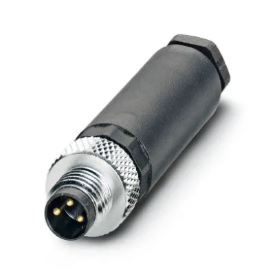 Phoenix Contact Sensor-Steckverbinder SACC-M 8MS-3CON-M-SW | M8 Stecker | 3-polig | Schraubanschluss | IP67 | 4A | Stift