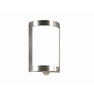 CMD Wandleuchte 29/3BM E27 | Außenlampe mit Bewegungsmelder | Edelstahl & Opalglas | IP44 | max. 75W | 280x180x80 mm