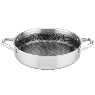 ELO Servierpfanne Relief Evolution Edelstahl 28 cm | Antihaft kratzfest | PFAS-frei | Induktion | 3,6 L | backofenfest