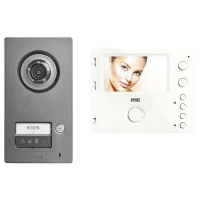 Grothe 2VOICE Video-Türsprechanlage Set | Einfamilienhaus | 4,3" Farbmonitor | 2-Draht Technik | weiß/anthrazit