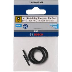 Set Haltering und Stift, für PRO Impact Steckschlüssel 3/4" (schwarz, 4-teilig)