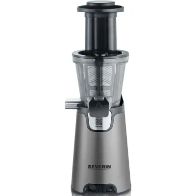 SEVERIN Entsafter ES 3571 | Slow Juicer 150W | Edelstahl | 1,3L Tresterbehälter | Sorbet-Aufsatz | leicht zu reinigen