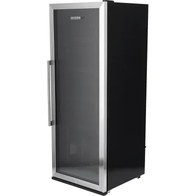 SEVERIN Flaschenkühlschrank FKS 8841 | Getränkekühlschrank gewerblich | 237 L | Glastür | Schloss | LED | schwarz