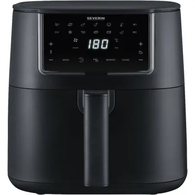 Severin Heißluftfritteuse FR 2462 | 7l Fassungsvermögen | 1.700 Watt | 11 Programme | Touch-Bedienung | Timer | Schwarz