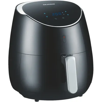 SEVERIN Heißluftfritteuse XXL FR 2445 | 5L Airfryer | 2000W | 8 Programme | Keramik-Beschichtung | Schwarz