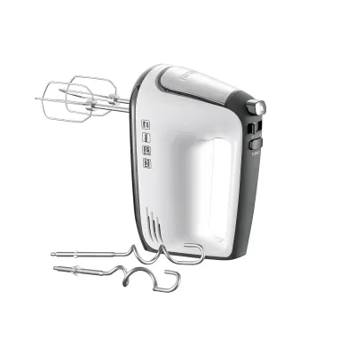 SEVERIN Handmixer HM 3830 | 400W | 5 Stufen | Turbofunktion | Soft-Touch | Edelstahl-Zubehör | weiß