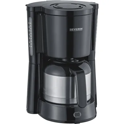 SEVERIN Filterkaffeemaschine KA 4835 | Thermokanne Edelstahl 1L | 8 Tassen | Schwenkfilter | Tropfstopp