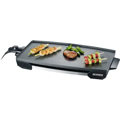 SEVERIN Tischgrill KG 2397 | Elektrogrill XXL Teppan Yaki | 2200W | antihaft Grillplatte | Temperaturregler | Edelstahl