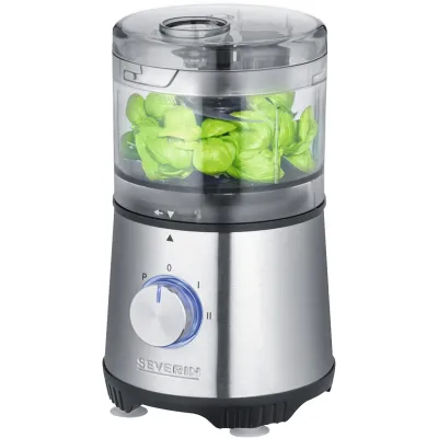 SEVERIN Zerkleinerer KM 3865 | 4-in-1 Multizerkleinerer | 400W | 500ml | Edelstahlmesser | 2 Stufen