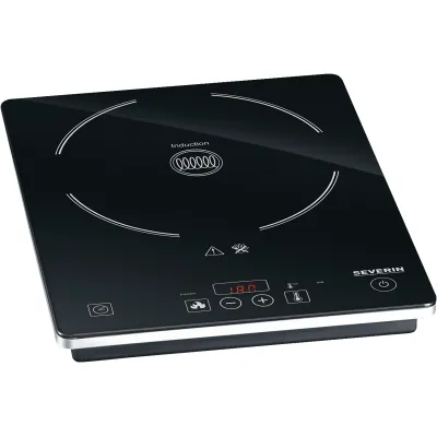 SEVERIN Induktionskochplatte KP 1071 | 2000W | Glaskeramik Ø22cm | Touch | Timer | 10 Stufen | schwarz