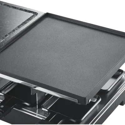 Severin Raclette-Grill RG 2376 | 8 Pfännchen | Naturstein & Grillplatte | 1300 Watt | Temperaturregler