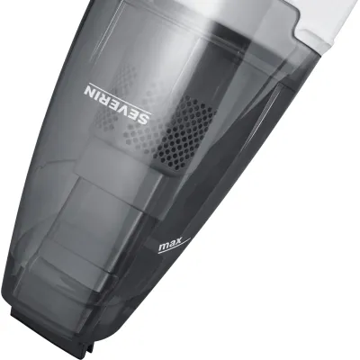 SEVERIN Akku-Handstaubsauger HV 7146 | Nass-Trocken | 30 min Akku | Turbobürste | beutellos | Tierhaare | weiß-grau