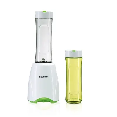 SEVERIN Standmixer Smoothie Maker SM 3735 | 300W | 0,6l Tritan-Behälter | 24.000 U/min | Edelstahlmesser | weiß-grün