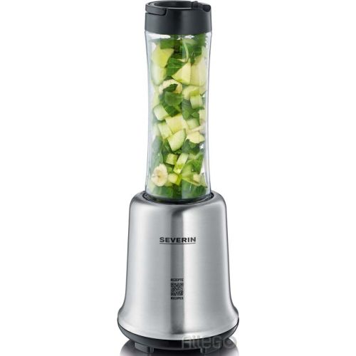 Bild: Severin Smoothie Mix&Go Steel Design SM 3739 Edelstahl gebürstet/schwarz