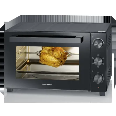SEVERIN Toastofen TO 2076 | 46L | Umluft | Ober-/Unterhitze regelbar | 1800W | Timer | Drehspieß | Pizza Ø 29cm