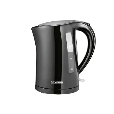 SEVERIN Wasserkocher WK 3498 | kabellos | 1,5 l | 2200 W | 360° Sockel | verdecktes Heizelement | schwarz