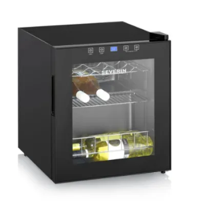 SEVERIN Weinkühlschrank WKS 8907 | 15 Flaschen | 46 Liter | Glastür | leise 42 dB | Energieklasse F | schwarz