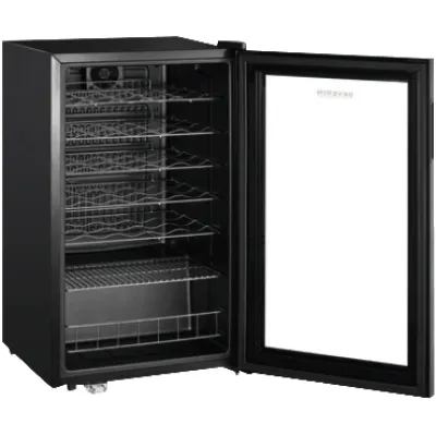 SEVERIN Weinkühlschrank WKS 8908 | 36 Flaschen | 95l | 1 Temperaturzone | digitale Anzeige | LED | Glastür | schwarz